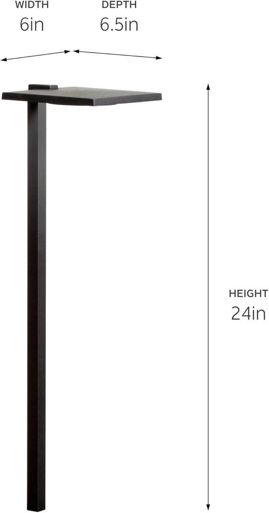 12 Volt 3000K LED 6" Shallow Shade Path Light in Textured Black