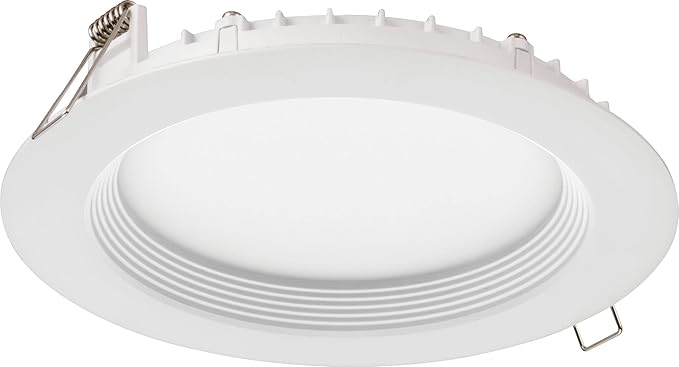 Juno LED Recessed Lights 6 Inch Round Wafer Downlight, 5-in-1 Switchable White Color Temperature, 120 Volts, 6-Inch Regressed Trim, Matte White (WF6 REG SWW5 90CRI MW M6)