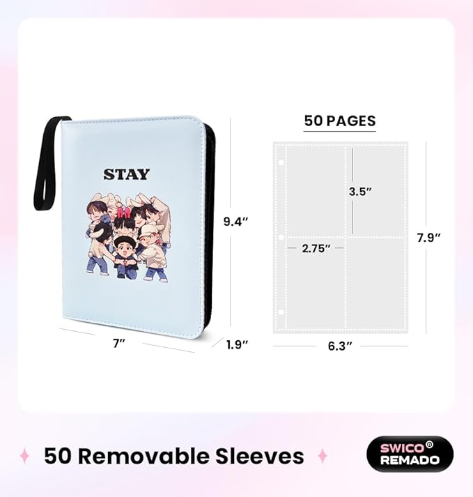 Cute Photocard Binder Cartoon 400 Pockets Photocard Holder Book with Sleeves Photo Album for Lomo Cards