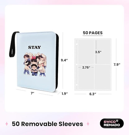 Cute Photocard Binder Cartoon 400 Pockets Photocard Holder Book with Sleeves Photo Album for Lomo Cards