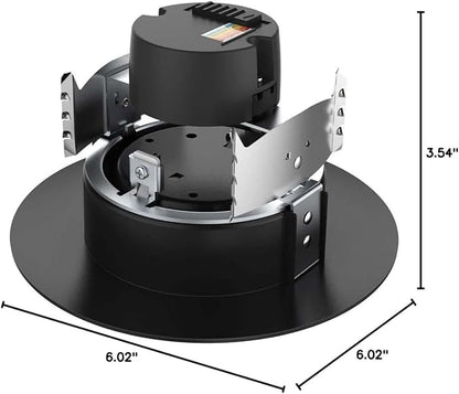 Satco LED Retrofit Gimbal Downlight, CCT Selectable 2700K/3000K/3500K/4000K/5000K, 4 Inches, Black Finish