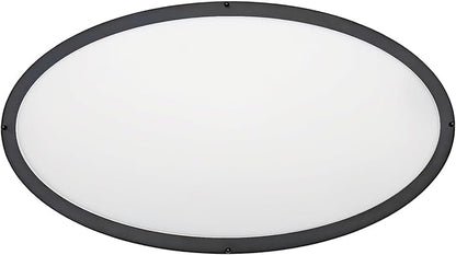 Sunlite 32" Oval Double Band Trim Flush Mount Light Fixture, 35 Watts, 3000 Lumens, Color Selectable 30K/40K/50K, Dimmable, ETL Listed, Matte Black, for Commercial & Residential Use