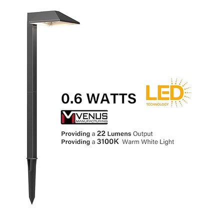 VENUS MANUFACTURING LED Landscape Lighting Kit 6 Spotlights 4 Path Lights with 200W Low Voltage Transformer for Outdoor Walkway Lights, Garden and Lawn Lights, Landscape Lighting
