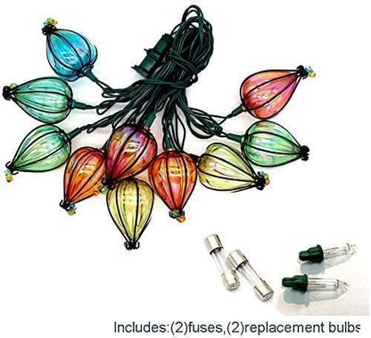 DOGHLY 11FT Fairy String Lights with 10 Color Bulbs Decorations, Outdoor Tropical Beach Theme Lights Patio String Lights for Party Camping Wedding Decor, UL Listed, Connectable, 4 Pcs