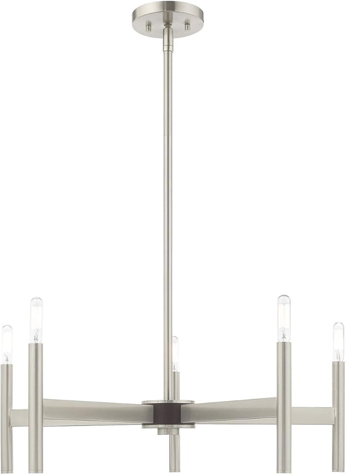 Livex Lighting 5 Lt Brushed Nickel Chandelier
