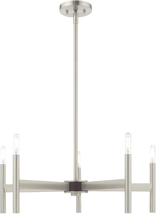 Livex Lighting 5 Lt Brushed Nickel Chandelier