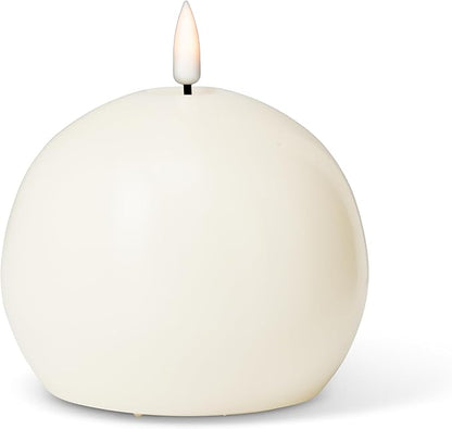 Abbott Collection Wax LED Flameless Ball Candle - Sand (4" D)