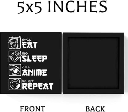 Anime Decor, Anime Room Decor Wood Sign, Girls Anime Gifts Rustic Anime Lovers Wooden Sign for Home Living Room Girl Bedroom Decoration Gifts for Women
