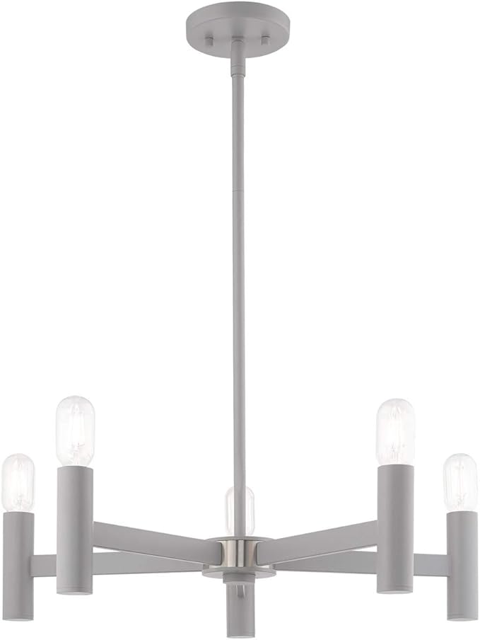Livex Lighting 5 Lt Nordic Gray Chandelier