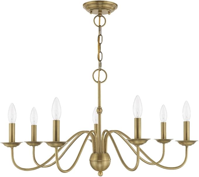 Livex Lighting 7 Lt Polished Brass Chandelier
