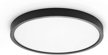 TALOYA Black 6 Pack Led Ceiling Fixture Flush Mount for Kitchen Living Room Garage Foyer, 3000K/3500K/4000K/5000K/6500K 5-in-1 CCT Selectable, 12 Inch 20W Ultra-Thin Surface Mounted Light Fixture