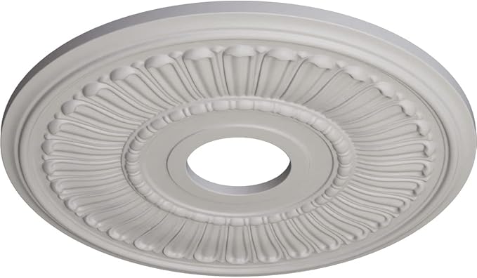 Ekena Millwork CM16MLUWF 16"OD X 3 5/8"ID X 3/4"P Melonie Ceiling Medallion Fits Canopies Up to 6 3/8", Ultra Pure White