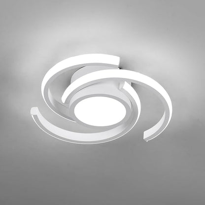 ADISUN LED Modern Ceiling Light,6000K Semi Flush Mount Ceiling Light Fixture,Unique White Ceiling Lights Fixtures for Living Room Bedroom Corridor Aisle Hallway Indoor Ceiling Lamp (D11 in*H3.9 in)