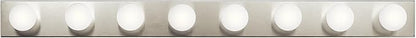 Kichler Linear 48" Bathroom Vanity Light Fixture, 8-Light Modern Brushed Nickel Bath Bar for Bathroom Lighting over Mirror, Transitional Style (48" x 4.25" x 2"), 628NI