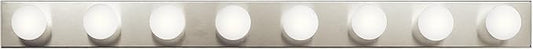 Kichler Linear 48" Bathroom Vanity Light Fixture, 8-Light Modern Brushed Nickel Bath Bar for Bathroom Lighting over Mirror, Transitional Style (48" x 4.25" x 2"), 628NI