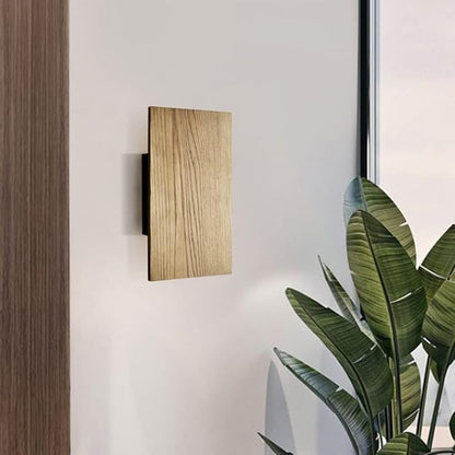 Wall Lights for Living Room with Switch,Nature Wood Wall Lamp in Modern Design,Vintage Led Wall Sconce Up and Down Indoor for Bedroom,Hallway,Hotel,Retro Night Lamp Warm White,8w,1pack