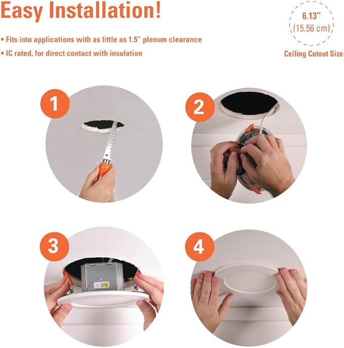 HALO CJB 6 inch 5CCT Canless Recessed Integrated LED Downlight with Attached JBOX 12 Pack