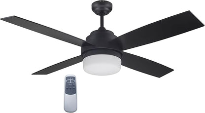 Design House 157354 Cali 52-inch Contemporary Indoor Ceiling Fan with LED Light Kit with 4-Blades, Reverse Airflow, Wall Control, Brushed Nickel