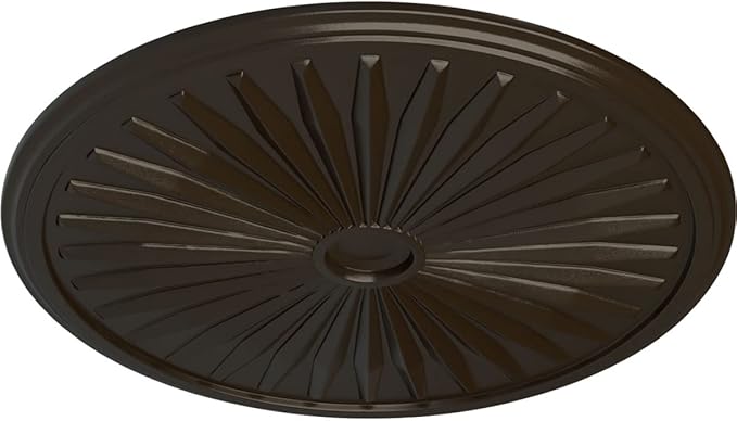 33 1/8"OD x 3 1/2"ID x 1 3/8"P Leandros Ceiling Medallion (Fits Canopies up to 5"), Hand-Painted Stone Hearth