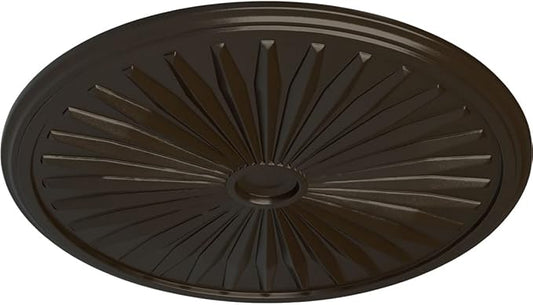 33 1/8"OD x 3 1/2"ID x 1 3/8"P Leandros Ceiling Medallion (Fits Canopies up to 5"), Hand-Painted Stone Hearth