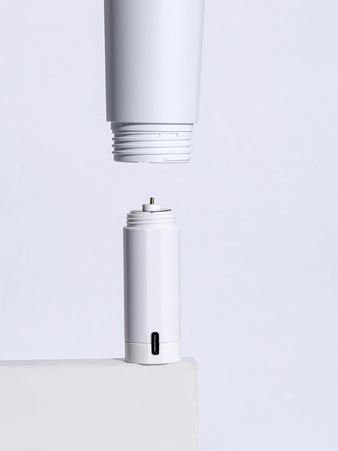 Mandu Deco Rechargeable Kpop Lightstick Battery for K-pop Concerts, Protective Cap with Keychain, Lasts 4 to 6 Hours, White