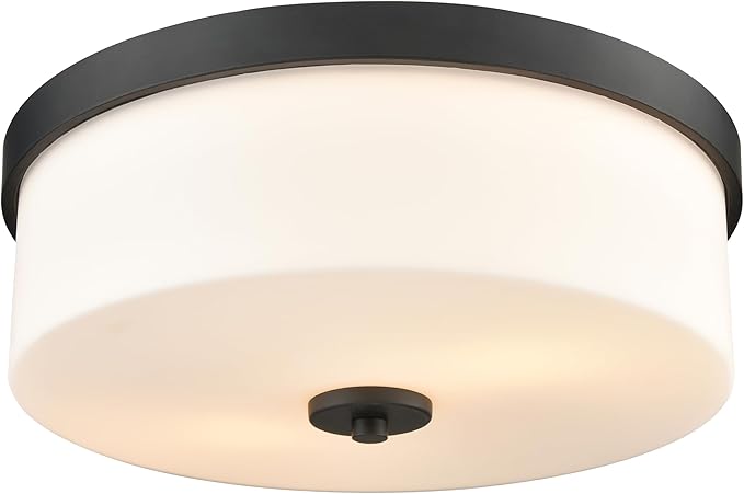 ML Lighting 214102-MB Laphia 13.25" Wide 2-Light Flushmount - Matte Black