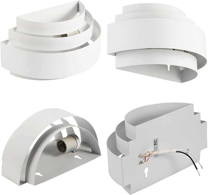LightInTheBox Modern Wall Sconce Set of 2 Indoor Wall Light Fixture Half Moon Metal Wall Lamp White for Stair Hallway Home Theatre Bedroom (2PCS)