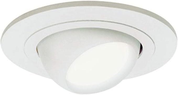 HALO 4 in. Matte White Recessed Ceiling Light Adjustable Eyeball Trim, Small, (998P)