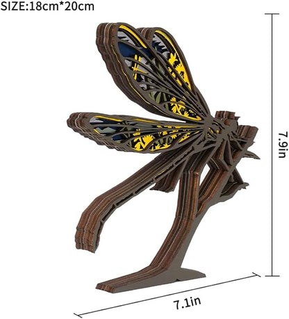 3D Wooden Animal Carving LED Night Light, Wood Carving Light, Modern Home Decoration, Decorative Tables, Cabinets, Living Rooms, Bedrooms, Offices, Farmhouses, Bookshelves, Perfect Holiday Gifts
