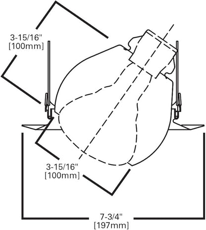 HALO E26 Series 6 in. White Recessed Ceiling Light Fixture Trim with Adjustable Eyeball