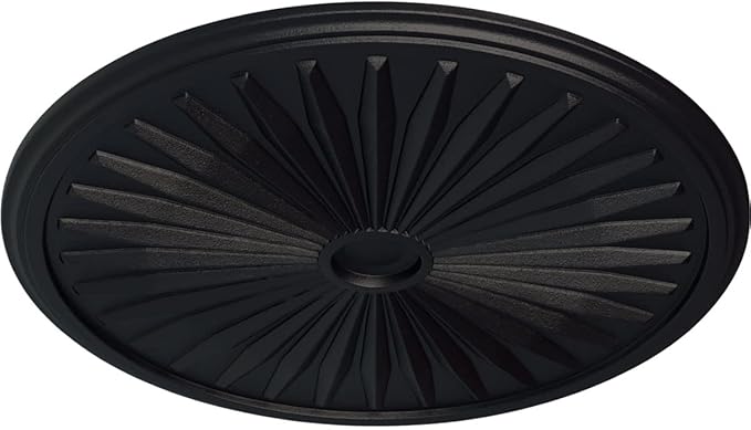 Ekena Millwork CM33LESGS 33-1/8" x 3-1/2" x 1-3/8" Leandros Ceiling Medallion, Steel Gray