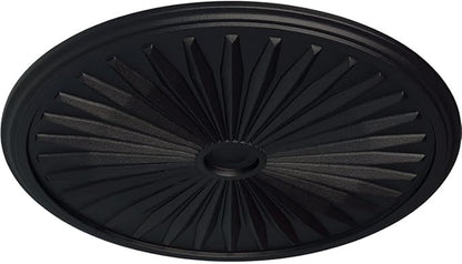 Ekena Millwork CM33LESGS 33-1/8" x 3-1/2" x 1-3/8" Leandros Ceiling Medallion, Steel Gray