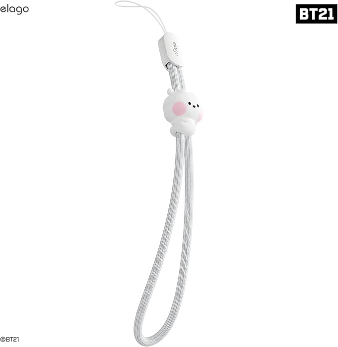 elago | LINE FRIENDS BT21 [OFFICIAL MERCHANDISE] Lanyard Wrist Strap, phone charm, keychain, Anti drop, Adjustable Button