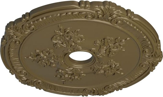 26"OD x 3 3/4"ID x 1 1/2"P Attica with Rose Ceiling Medallion (Fits Canopies up to 4 1/2"), Hand-Painted Mississippi Mud