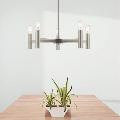 Livex Lighting 5 Lt Brushed Nickel Chandelier
