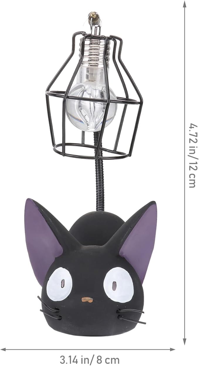 Resin Cat Design lamp Creative Night Light Desk Lamp with Iron Wire Lampshade – Creative Cat Table for Bedroom, Living Room, or Bedside (3.1 x 4.7 x 6.7 Inches)