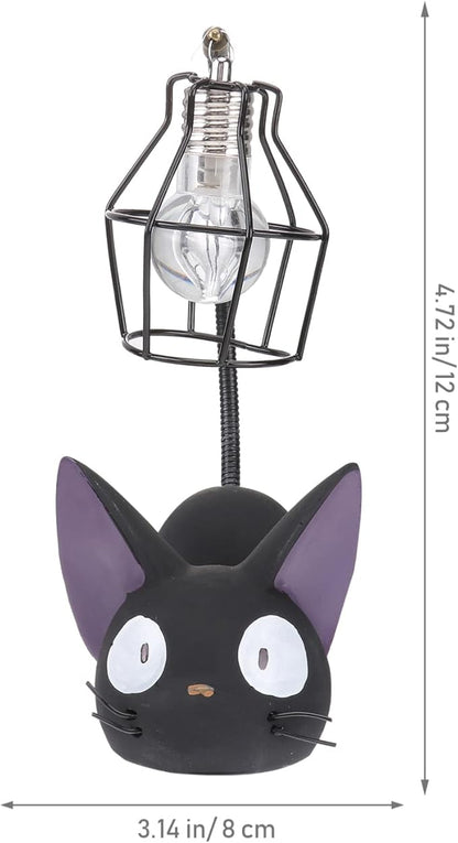 Resin Cat Design lamp Creative Night Light Desk Lamp with Iron Wire Lampshade – Creative Cat Table for Bedroom, Living Room, or Bedside (3.1 x 4.7 x 6.7 Inches)