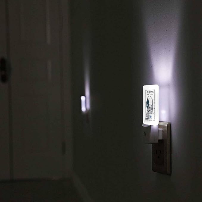 LED Night Light,Astronaut in Space LED Night Light Plug into Wall with Dusk to Dawn Light Sensor White Energy Efficient Nightlight for Bedroom Bathroom Hallway Living Room Kitchen