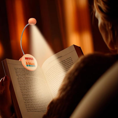 WITHit Clip On Book Light – Dimmable LED Reading Light for Books and eBooks, Reduced Glare, Portable, Book Light for Kids & Adults, Batteries Included (Never Judge a Book by It's Movie, Quotables)
