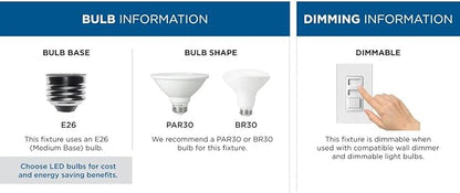 Progress Lighting P550140-031 Adjustable Ceiling Mount, 1-Light 60 Watts, Black