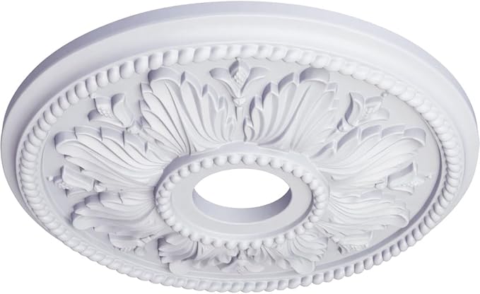 Ekena Millwork CM18ED1 18 1/8-Inch OD x 3 1/2-Inch ID x 2 3/4-Inch Edinburgh Ceiling Medallion