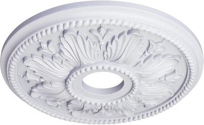 Ekena Millwork CM18ED1 18 1/8-Inch OD x 3 1/2-Inch ID x 2 3/4-Inch Edinburgh Ceiling Medallion