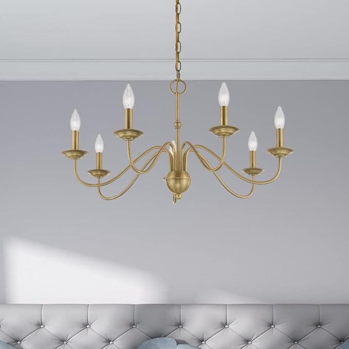 Livex Lighting 7 Lt Polished Brass Chandelier