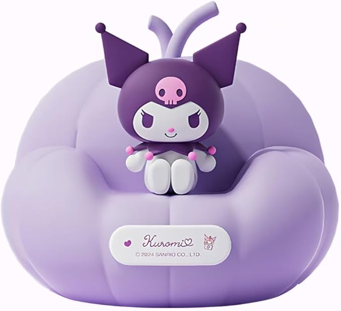 Cute Kuromi Night Light, Cartoon dimmable sili Cone Children's Night Light, Long Battery Life, Rechargeable Kuromi Light, Toddler Night Light, Gift for Boys and Girls (Purple kuruo)