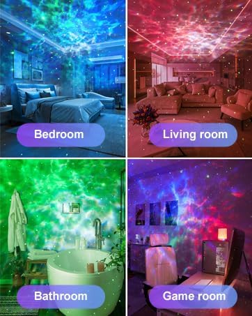 One Fire 360 Lights Galaxy Projector Star Projector Teen Girl Gifts Trendy Stuff Birthday Gifts Teen Boys Gift Ideas Women Gifts Lava Lamp 15 White Noise+ Bluetooth Room Decor Led Lights for Bedroom