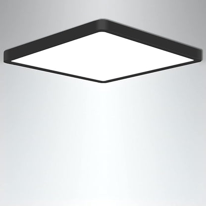 Flush Mount Ceiling Light, 3000K/4500K/6500K switchable Ceiling Light, 12 Inch Flush Mount Light, 36W Square Ceiling Mount Light Fixture for Kitchen, Bedroom, Living Room, Dining Room (Black)
