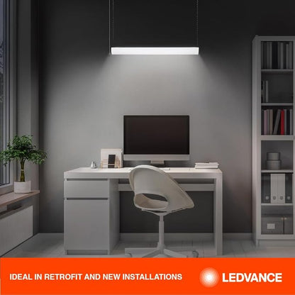 LEDVANCE 2-Ft Dual Selectable Wrap FVL LED Luminaire, 12/20/25/30W, 3500/4000/5000K, 2145/2840/3525/4000 LMS, Dimmable, Accessories Included - 1 Pack (64115)