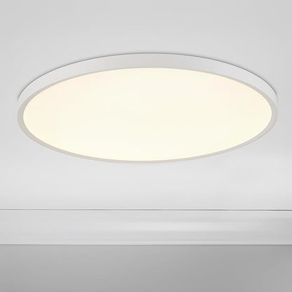 Maxxima 24 in. LED Flush Mount Ceiling Light Fixture - 3300 Lumens, 5 CCT 2700K/3000K/35000K/4000K/5000K, Round Color Selectable Panel Light, Dimmable, Suitable for Bathroom or Shower