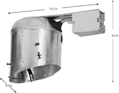 Progress Lighting P806A-R-MD-AT 6" Recessed Slope Ceiling Remodel Non-IC Housing 6" Trim