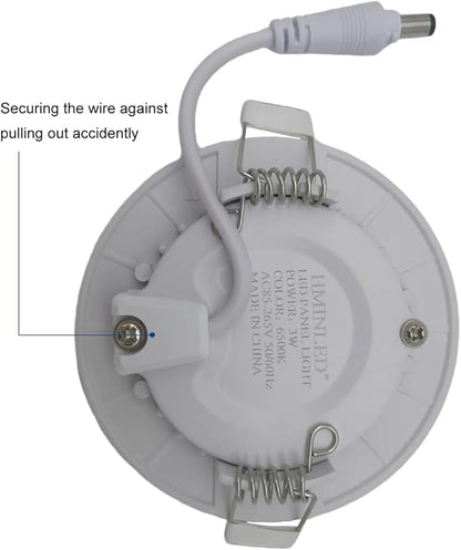 3 Inch 3 Watt Ultra-Thin Recessed Ceiling Light, 255Lm Energy Saving LED Slim Round Downlight, 6000K~6500K Cold White, Pack of 10